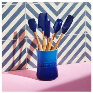 BNIB Le Creuset Blue Silicone Tool Set